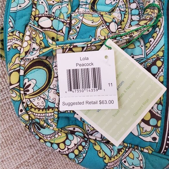 Vera Bradley Vintage Lola Handbag In Peacock Pattern - Picture 10 of 11